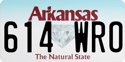 AR license plate 614WRO