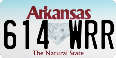 AR license plate 614WRR