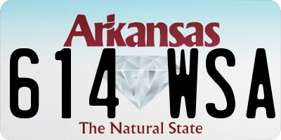 AR license plate 614WSA