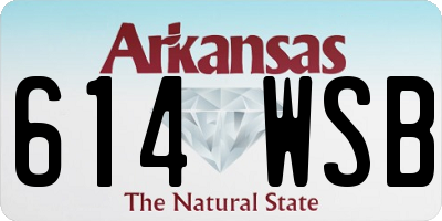 AR license plate 614WSB