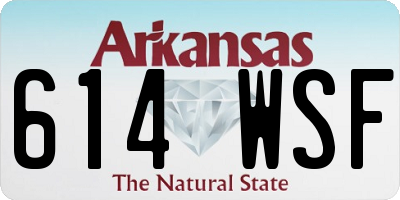 AR license plate 614WSF
