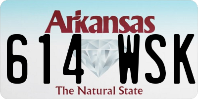 AR license plate 614WSK
