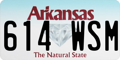 AR license plate 614WSM