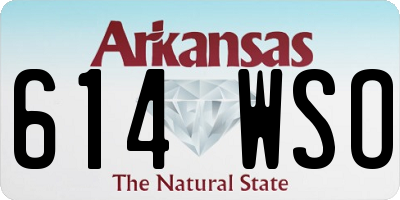 AR license plate 614WSO