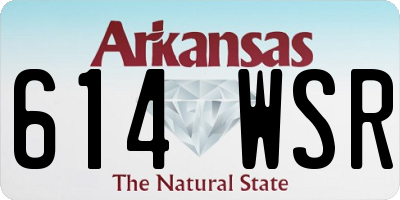 AR license plate 614WSR