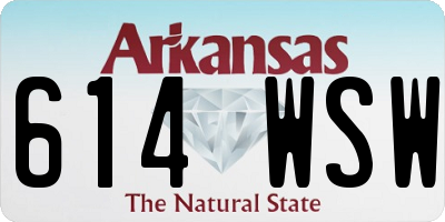 AR license plate 614WSW
