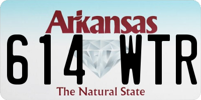 AR license plate 614WTR