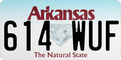 AR license plate 614WUF