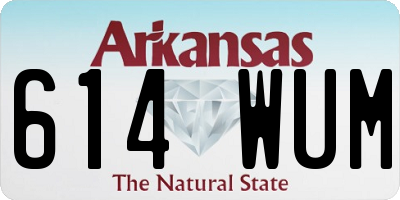 AR license plate 614WUM
