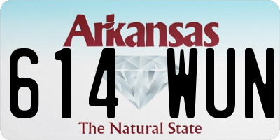 AR license plate 614WUN