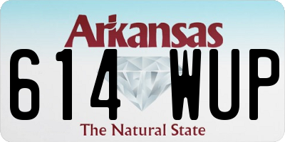 AR license plate 614WUP