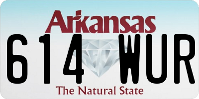 AR license plate 614WUR