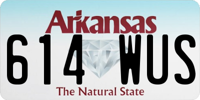 AR license plate 614WUS
