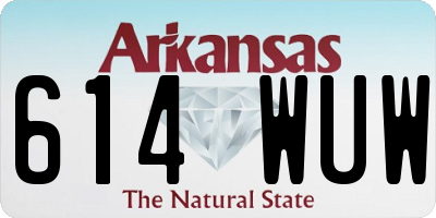 AR license plate 614WUW