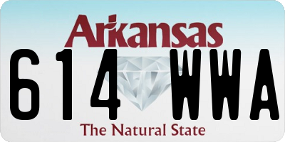 AR license plate 614WWA