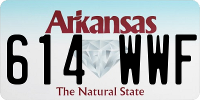 AR license plate 614WWF