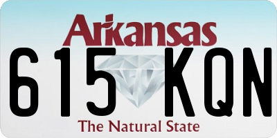 AR license plate 615KQN