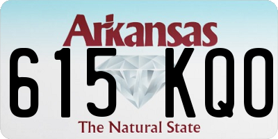 AR license plate 615KQO