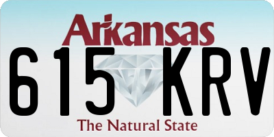 AR license plate 615KRV