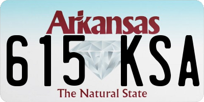 AR license plate 615KSA