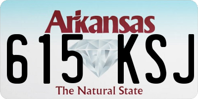 AR license plate 615KSJ