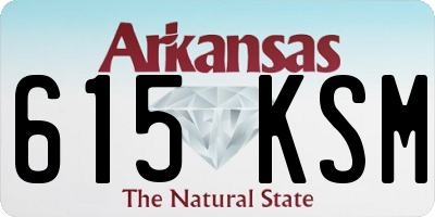 AR license plate 615KSM