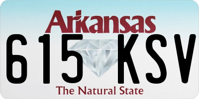 AR license plate 615KSV