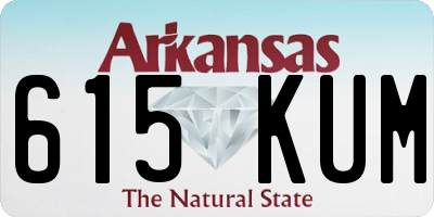 AR license plate 615KUM