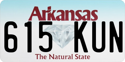 AR license plate 615KUN