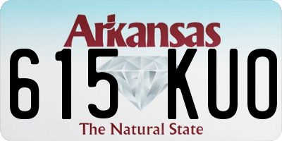AR license plate 615KUO