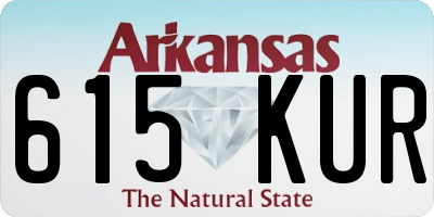 AR license plate 615KUR
