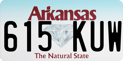 AR license plate 615KUW