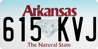 AR license plate 615KVJ