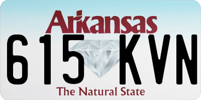 AR license plate 615KVN