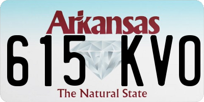 AR license plate 615KVO
