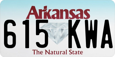 AR license plate 615KWA