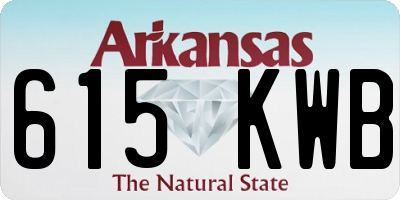 AR license plate 615KWB