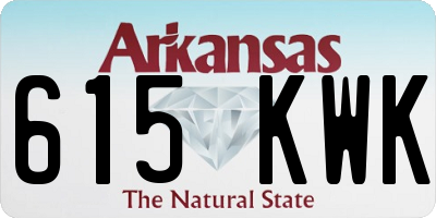 AR license plate 615KWK