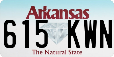 AR license plate 615KWN