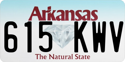 AR license plate 615KWV