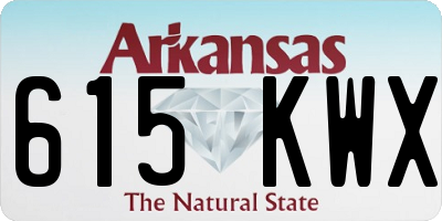 AR license plate 615KWX