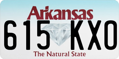 AR license plate 615KXO