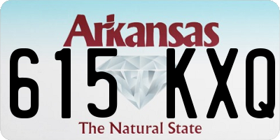 AR license plate 615KXQ
