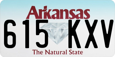 AR license plate 615KXV