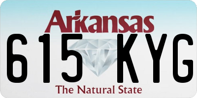 AR license plate 615KYG