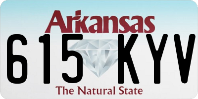 AR license plate 615KYV