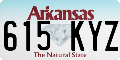 AR license plate 615KYZ
