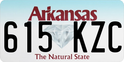 AR license plate 615KZC