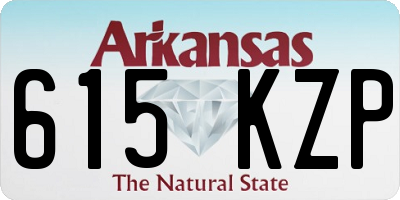AR license plate 615KZP