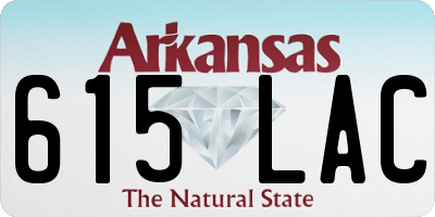 AR license plate 615LAC